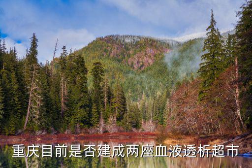 重慶市透析粉液項目，重慶目前是否建成兩座血液透析超市
