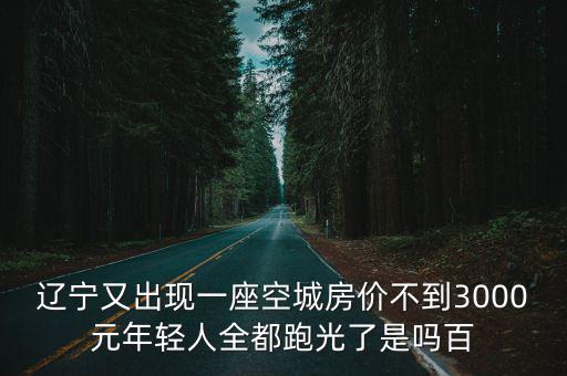 遼寧又出現一座空城房價不到3000元年輕人全都跑光了是嗎百