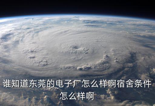 誰(shuí)知道東莞的電子廠怎么樣啊宿舍條件怎么樣啊