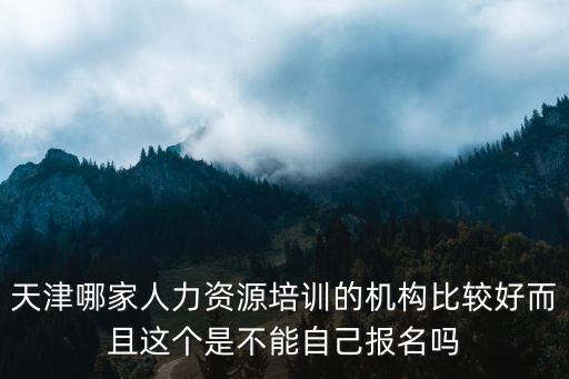 天津哪家人力資源培訓的機構比較好而且這個是不能自己報名嗎