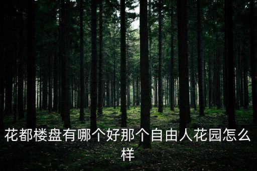 花都樓盤有哪個好那個自由人花園怎么樣