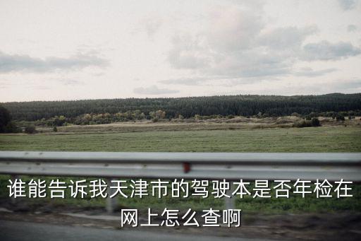 誰能告訴我天津市的駕駛本是否年檢在網上怎么查啊