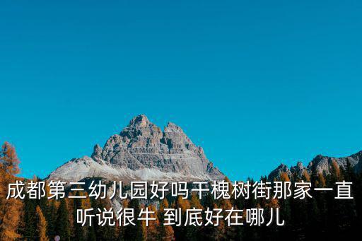 成都第三幼兒園好嗎干槐樹(shù)街那家一直聽(tīng)說(shuō)很牛 到底好在哪兒