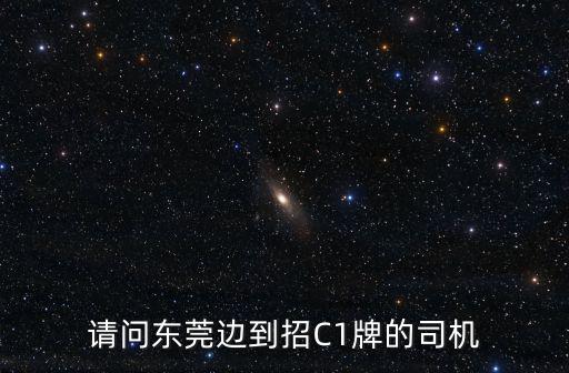 請問東莞邊到招C1牌的司機