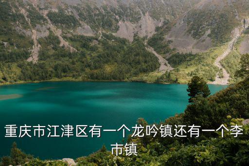 重慶市江津區(qū)有一個龍吟鎮(zhèn)還有一個李市鎮(zhèn)