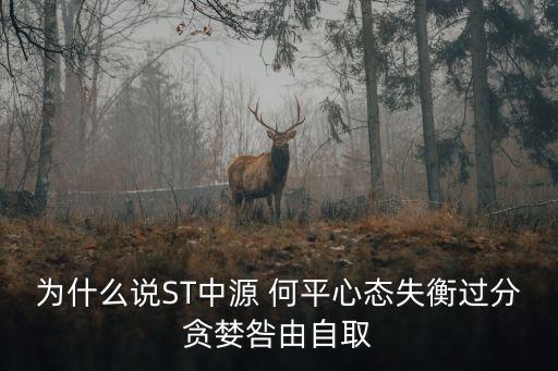 為什么說ST中源 何平心態(tài)失衡過分貪婪咎由自取
