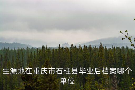 生源地在重慶市石柱縣畢業后檔案哪個單位