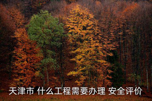 天津市 什么工程需要辦理 安全評價