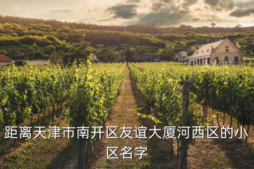 距離天津市南開區(qū)友誼大廈河西區(qū)的小區(qū)名字