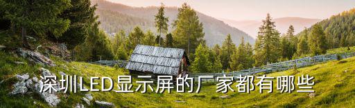 深圳LED顯示屏的廠家都有哪些