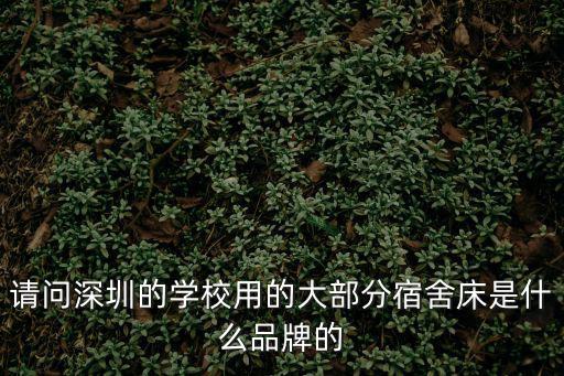 請問深圳的學(xué)校用的大部分宿舍床是什么品牌的
