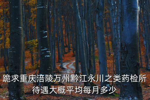 跪求重慶涪陵萬州黔江永川之類藥檢所待遇大概平均每月多少