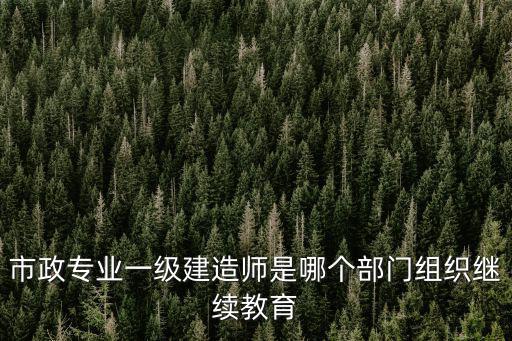 市政專業一級建造師是哪個部門組織繼續教育