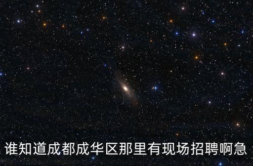 誰知道成都成華區那里有現場招聘啊急