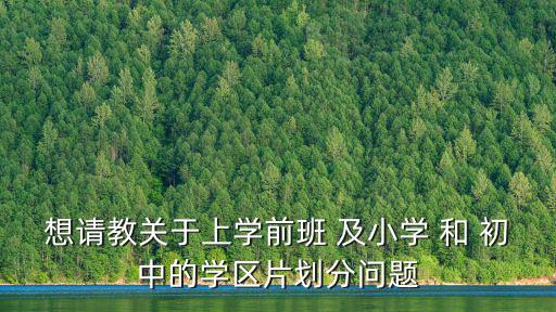 想請教關(guān)于上學前班 及小學 和 初中的學區(qū)片劃分問題