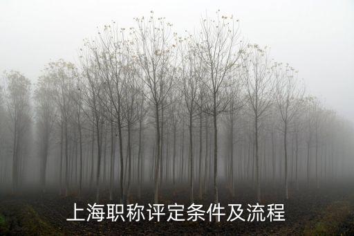 上海職稱評定條件及流程