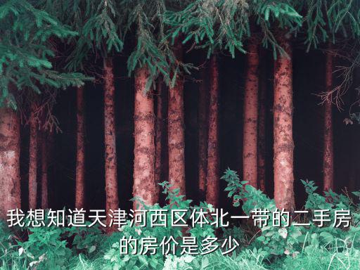 我想知道天津河西區體北一帶的二手房的房價是多少