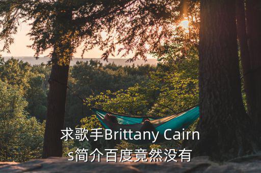 求歌手Brittany Cairns簡(jiǎn)介百度竟然沒(méi)有