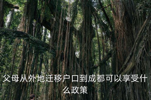 異地戶口遷入成都市的政策，外地戶口轉成都戶口條件