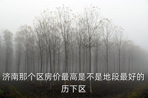 濟南那個區房價最高是不是地段最好的歷下區