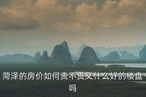 菏澤的房?jī)r(jià)如何貴不貴又什么好的樓盤(pán)嗎