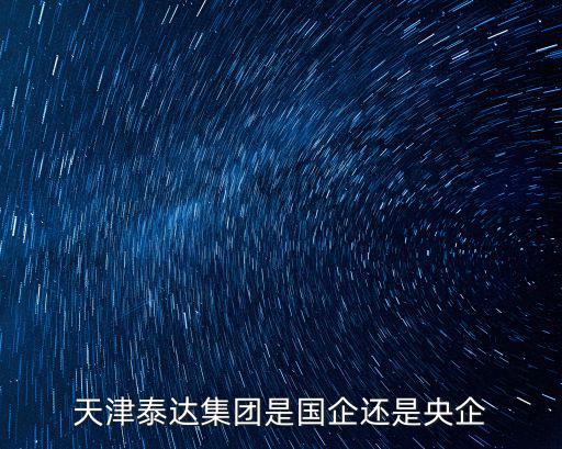 天津泰達集團是國企還是央企