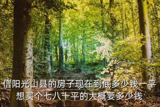 信陽(yáng)光山縣的房子現(xiàn)在到底多少錢一平想買個(gè)七八十平的大概要多少錢