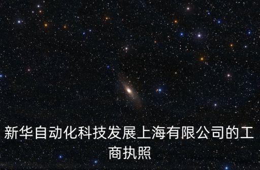 新華自動化科技發展上海有限公司的工商執照