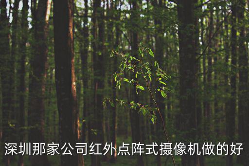 深圳那家公司紅外點陣式攝像機做的好