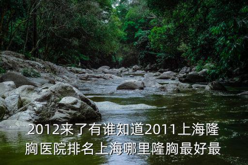 2012來了有誰知道2011上海隆胸醫院排名上海哪里隆胸最好最