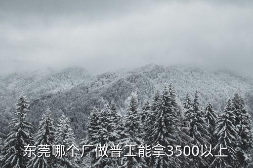 東莞哪個(gè)廠做普工能拿3500以上