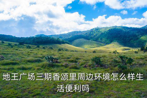 地王廣場三期香頌里周邊環(huán)境怎么樣生活便利嗎
