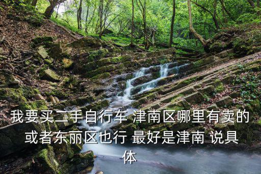 天津市津南尊楚二手車，我要買二手自行車 津南區哪里有賣的 或者東麗區也行 最好是津南 說具體
