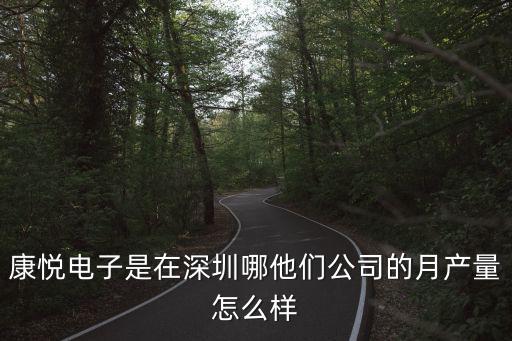 康悅電子是在深圳哪他們公司的月產量怎么樣