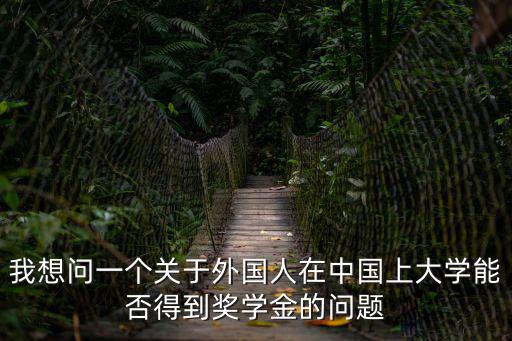 我想問一個關于外國人在中國上大學能否得到獎學金的問題