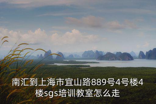南匯到上海市宜山路889號4號樓4樓sgs培訓教室怎么走