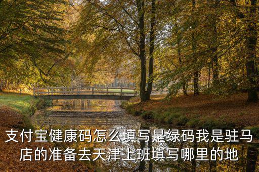 支付寶健康碼怎么填寫是綠碼我是駐馬店的準(zhǔn)備去天津上班填寫哪里的地