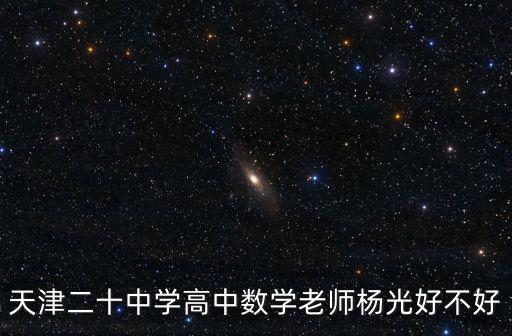 天津市第二十中學(xué)教師簡(jiǎn)介，天津二十中學(xué)高中數(shù)學(xué)老師楊光好不好