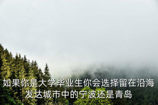 如果你是大學畢業生你會選擇留在沿海發達城市中的寧波還是青島