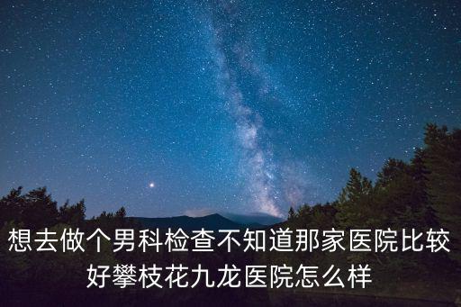 想去做個男科檢查不知道那家醫院比較好攀枝花九龍醫院怎么樣