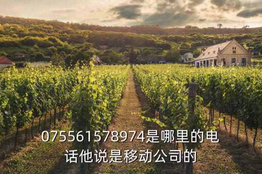 075561578974是哪里的電話他說是移動公司的