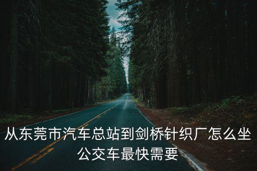東莞巴士l3路線查詢，從東莞市汽車總站到劍橋針織廠怎么坐公交車最快需要