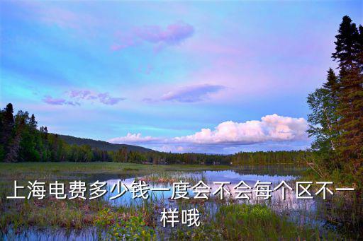 上海市價電費是多少錢，上海電費多少錢一度會不會每個區不一樣哦