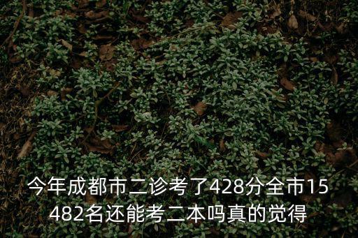 今年成都市二診考了428分全市15482名還能考二本嗎真的覺得