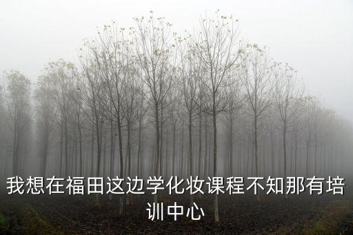 我想在福田這邊學化妝課程不知那有培訓中心