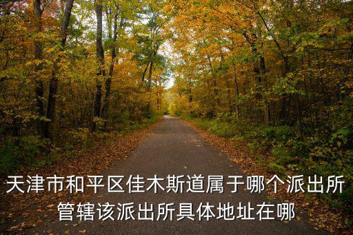 天津市和平區佳木斯道屬于哪個派出所管轄該派出所具體地址在哪