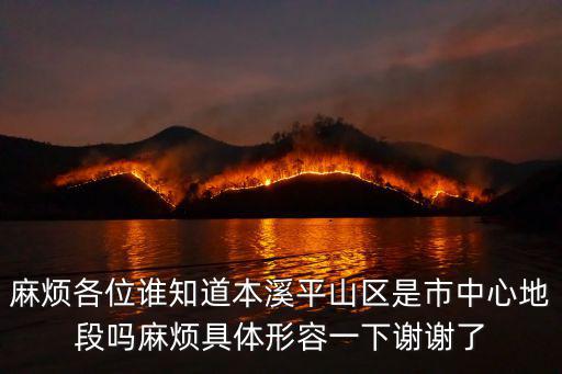 麻煩各位誰知道本溪平山區是市中心地段嗎麻煩具體形容一下謝謝了