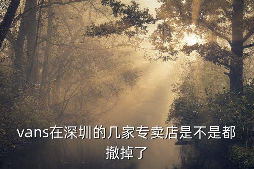 vans在深圳的幾家專賣店是不是都撤掉了