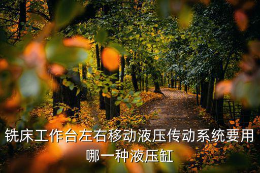 銑床工作臺(tái)左右移動(dòng)液壓傳動(dòng)系統(tǒng)要用哪一種液壓缸