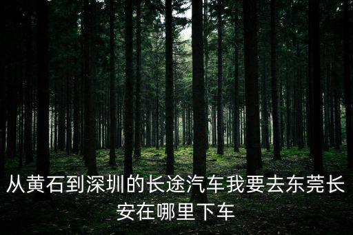 黃石去東莞順風車，東莞那里能坐到直達湖北黃石的長途班